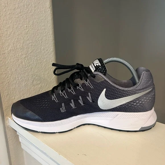 Nike Air Zoom Pegasus 33 Running Shoes Sz 7Y/8.5 Women’s Black/Grey834316-001 - Picture 5 of 9
